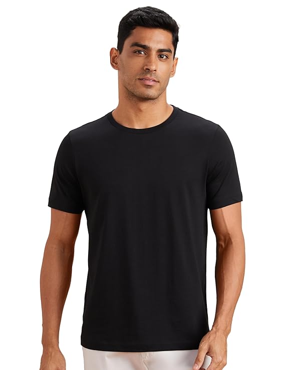Black Solid Premium 100% Cotton T-shirt