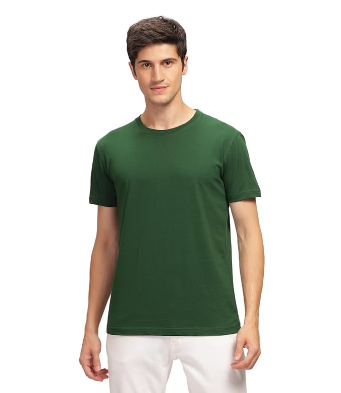 Green Malenge Solid Premium 100% Cotton T-shirt