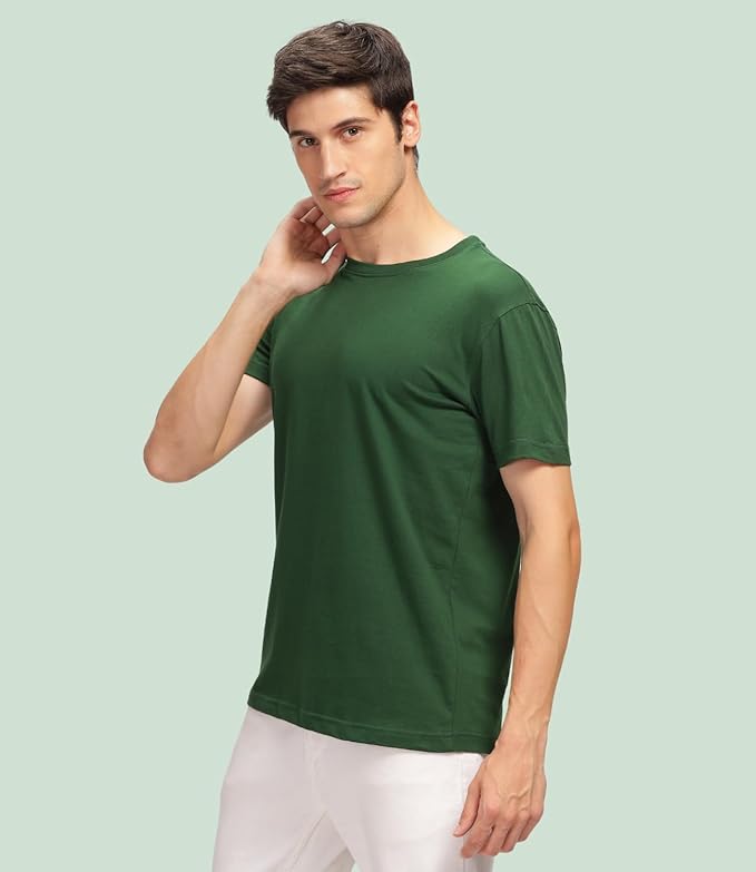 Green Malenge Solid Premium 100% Cotton T-shirt