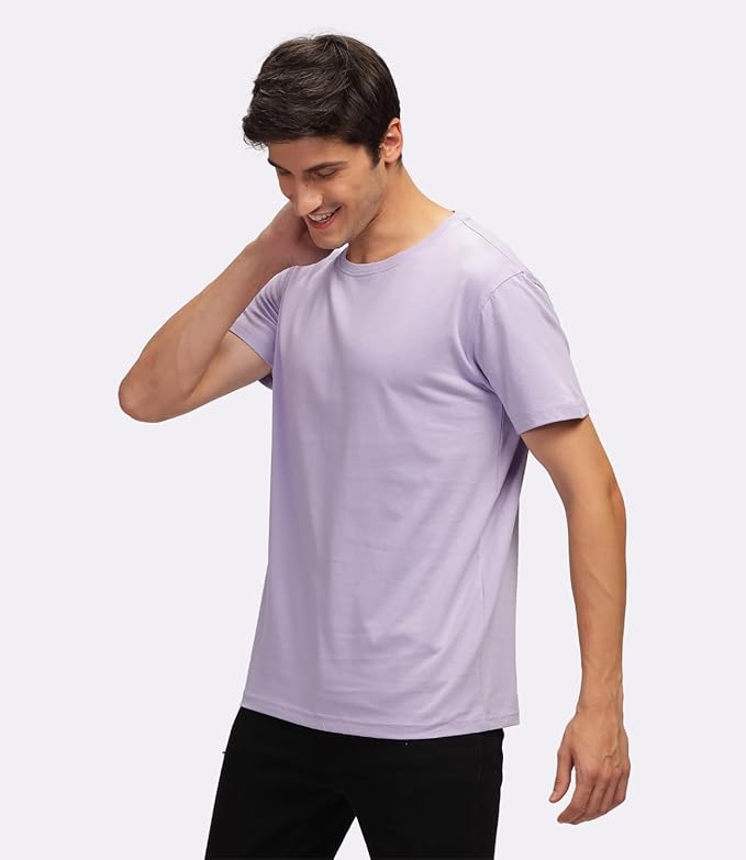 Lavender Solid Premium 100% Cotton T-shirt