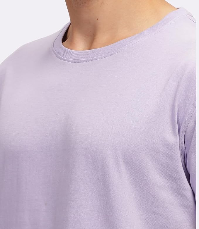 Lavender Solid Premium 100% Cotton T-shirt