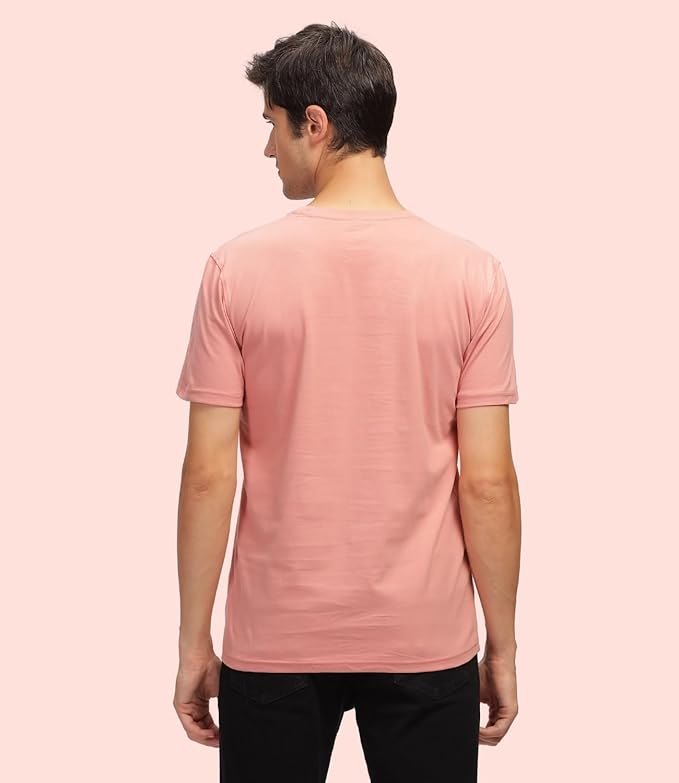 Salmon Pink Solid Premium 100% Cotton T-shirt